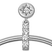Silver Polaris Front Facing Hoop Earrings
