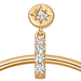 Gold Polaris Front Facing Hoop Earrings