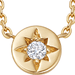 Polaris White Sapphire Star Set Pendant Vermeil