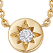 Gold Polaris White Sapphire Star Set Pendant Necklace