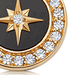 Gold Polaris Black Onyx Locket Necklace