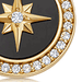 Gold Large Polaris Black Onyx Locket Necklace
