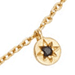 Gold Polaris North Star Black Spinel Station Necklace