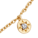 Gold Polaris North Star White Sapphire Station Necklace