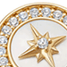 Gold Polaris Mother of Pearl Compass Bracelet 