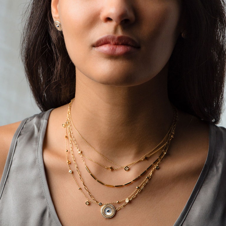 Aubar Necklace in Yellow Gold Vermeil