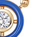 Gold Cirque Blue Enamel Necklace