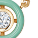 Gold Cirque Green Enamel Necklace