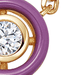 Gold Cirque Purple Enamel Necklace