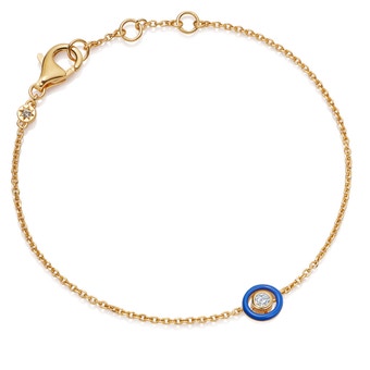 Cirque Bracelet Blue Enamel Gold
