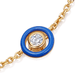 Gold Cirque Blue Enamel Bracelet