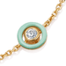 Gold Cirque Green Enamel Bracelet