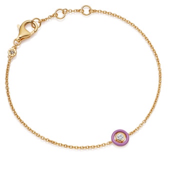 Cirque Bracelet Purple Enamel | 18 Carat Yellow Gold Vermeil