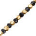 North Star and Mini Biography Black Spinel Necklace in Yellow Gold Vermeil
