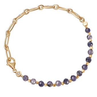 Orbit and Biography Iolite Bracelet