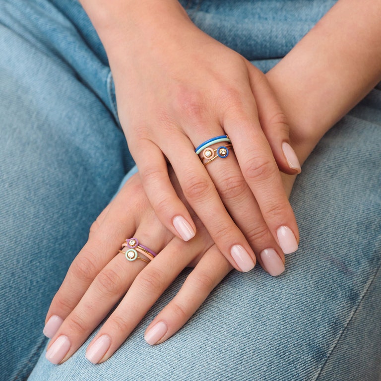colourful ring stack 