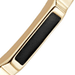 Gold Aubar Black Enamel Hoop Earrings