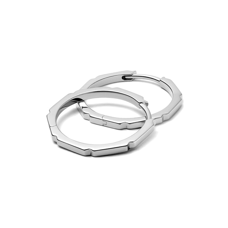 Silver Aubar Hoop Earrings