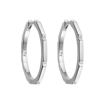 Silver Aubar Hoop Earrings