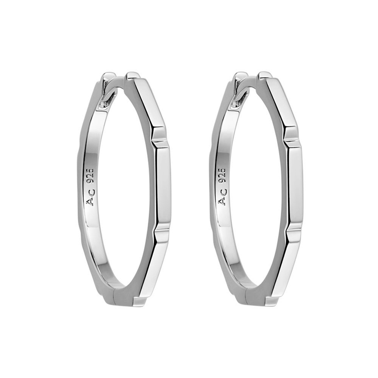 Silver Aubar Hoop Earrings