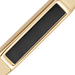 Gold Aubar Black Enamel Stud Earrings