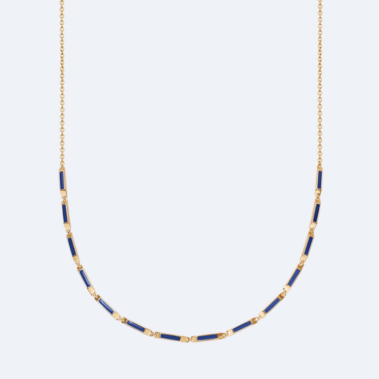 Aubar Necklace Blue Enamel