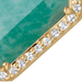 Gold Ottima Amazonite Slice Landscape Pendant Necklace