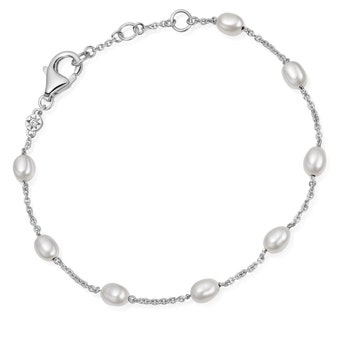 Pearl Biography Chain Bracelet in Sterling Silver | Astley Clarke