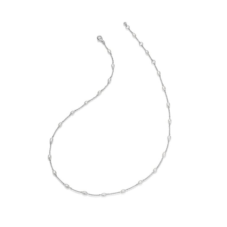 Pearl Biography Chain Necklace in Sterling Silver | Astley Clarke
