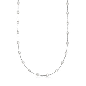 Pearl Biography Chain Necklace in Sterling Silver | Astley Clarke