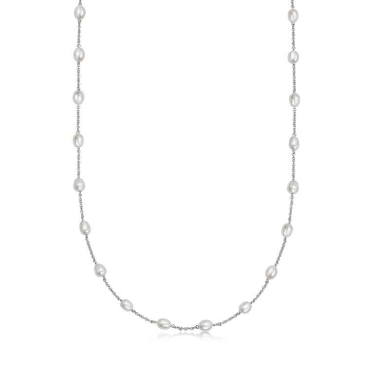 Pearl Biography Chain Necklace in Sterling Silver | Astley Clarke