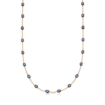 Peacock Pearl Biography Chain Necklace in Yellow Gold Vermeil | Astley Clarke
