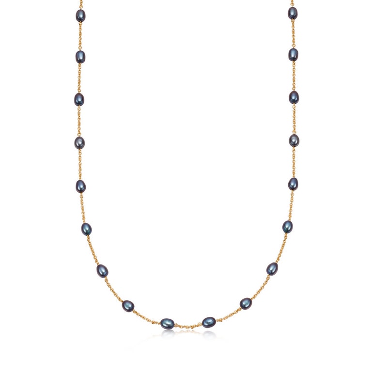 Peacock Pearl Biography Chain Necklace in Yellow Gold Vermeil | Astley Clarke
