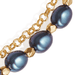 Double Chain Peacock Pearl Biography Bracelet in Yellow Gold Vermeil