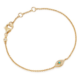 Evil Eye Chain Bracelet in Yellow Gold Vermeil | Astley Clarke