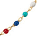 Gold Biography Rainbow Enamel Choker Necklace