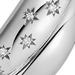 Silver Celestial Half Star Double Ring