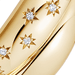 Gold Celestial Half Star Double Ring