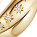 Gold Celestial Tiny Star Twisted Hoop Earrings