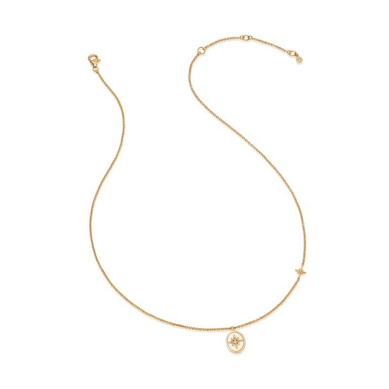 Oval Star Disk Pendant in Yellow Gold Vermeil | Astley Clarke