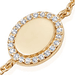 Pave Disc & Tiny Star Bracelet in Yellow Gold Vermeil