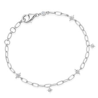 Tiny Star Charm Bracelet in Sterling Silver | Astley Clarke