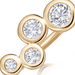 Gold Polaris White Sapphire Ear Crawlers