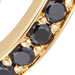 Gold Polaris Black Spinel Huggie Earrings