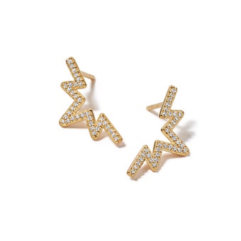 LYRA STAR STUD EARRINGS in Yellow gold vermeil