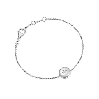 Silver Biography Chain Locket Bracelet