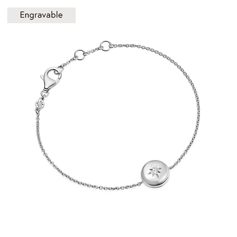 Silver Biography Chain Locket Bracelet