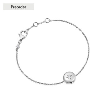 Silver Biography Chain Locket Bracelet