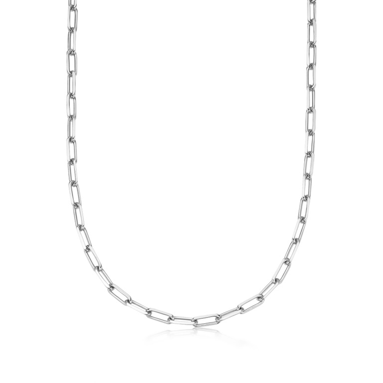Square Link Necklace in Sterling Silver