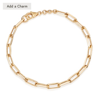 Gold Celestial Square Link Bracelet